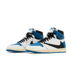 Classic High-Top Sneaker – White Blue