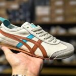 Onitsuka Tiger Cream Teal Sneakers