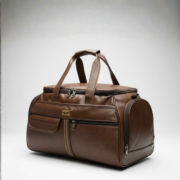 Premium Leather Travel Duffel Bag for Weekend Trips
