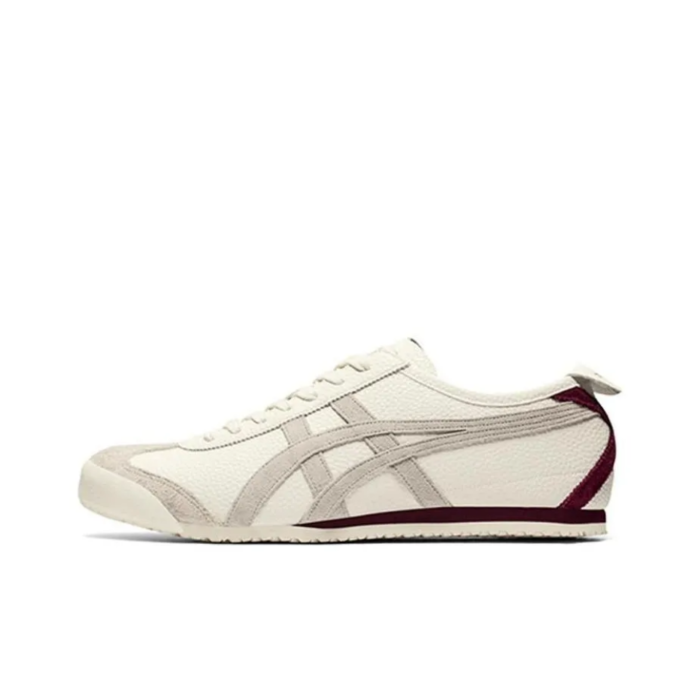 Onitsuka Tiger Cream Maroon Sneakers - Image 1