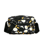 Printed Crossbody Sling Bag with Adjustable Strap & Front Zipper Pocket