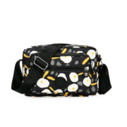 Printed Crossbody Sling Bag with Adjustable Strap & Front Zipper Pocket