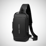 Minimalist Black Sling Backpack for Daily Use