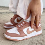 Women's Peach & White Classic Lifestyle Sneakers