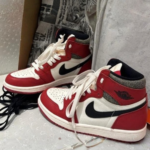 Women's Red White High Top Sneakers