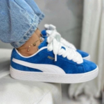 Women's Blue Suede Classic Sneakers