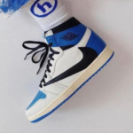Women's Blue & White High Top Sneakers