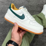 Women's White Green Classic Air Sneakers