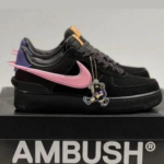 Women's Black Pink Street Sneakers