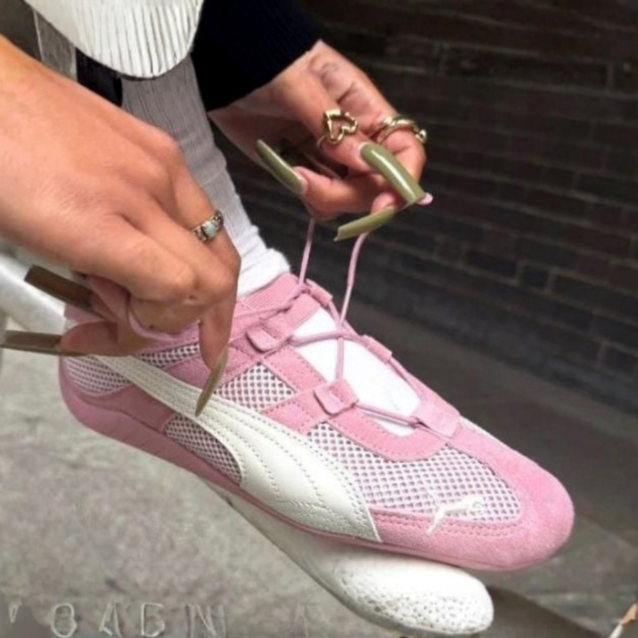 Shoe 39 Women's Pink Sport Mesh Sneakers - Image 1