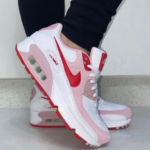Women's Pink White Air Cushion Sneakers