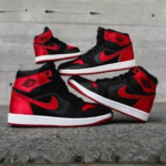 Women's Red Black Retro High Snea