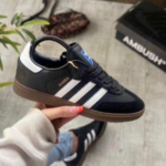 omen's Black Classic Stripe Sneakers