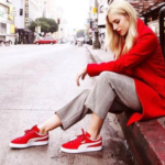 Women's Red Classic Street Sneakers